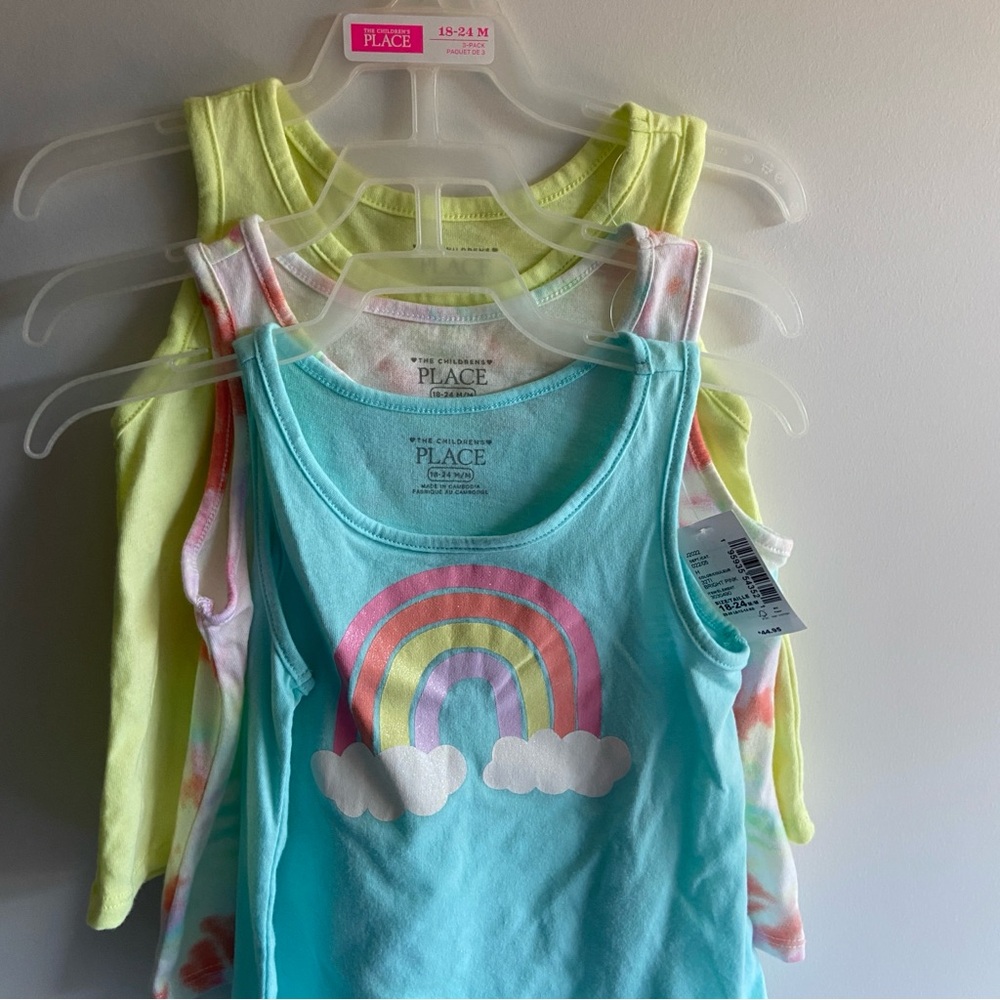 NWT The Children's Place Summer Rainbow Tank Top size 18-24m